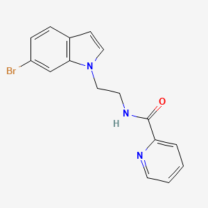 N-[2-(6-bromo-1H-indol-1-yl)ethyl]-2-pyridinecarboxamide