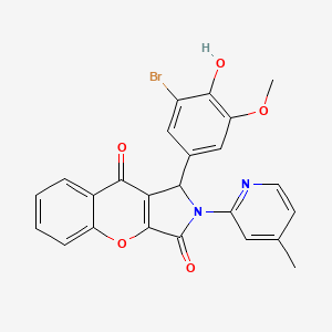 1-(3-Bromo-4-hydroxy-5-methoxyphenyl)-2-(4-methylpyridin-2-yl)-1,2-dihydrochromeno[2,3-c]pyrrole-3,9-dione