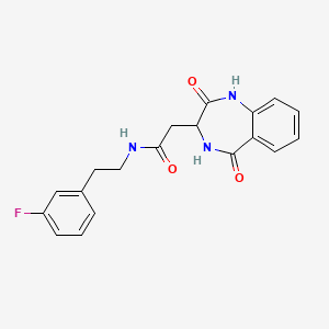 2-(2,5-dioxo-2,3,4,5-tetrahydro-1H-1,4-benzodiazepin-3-yl)-N-[2-(3-fluorophenyl)ethyl]acetamide