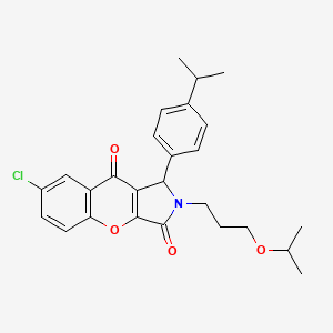 7-Chloro-2-[3-(propan-2-yloxy)propyl]-1-[4-(propan-2-yl)phenyl]-1,2-dihydrochromeno[2,3-c]pyrrole-3,9-dione