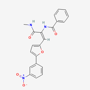 N-(1-((Methylamino)carbonyl)-2-(5-(3-nitrophenyl)-2-furyl)vinyl)benzamide