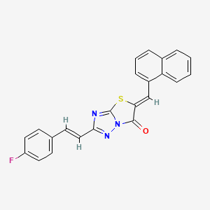 (5Z)-2-[(E)-2-(4-fluorophenyl)ethenyl]-5-(naphthalen-1-ylmethylidene)[1,3]thiazolo[3,2-b][1,2,4]triazol-6(5H)-one