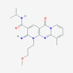 6-imino-7-(3-methoxypropyl)-11-methyl-2-oxo-N-propan-2-yl-1,7,9-triazatricyclo[8.4.0.03,8]tetradeca-3(8),4,9,11,13-pentaene-5-carboxamide