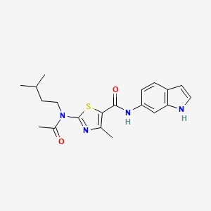 2-[acetyl(isopentyl)amino]-N-(1H-indol-6-yl)-4-methyl-1,3-thiazole-5-carboxamide