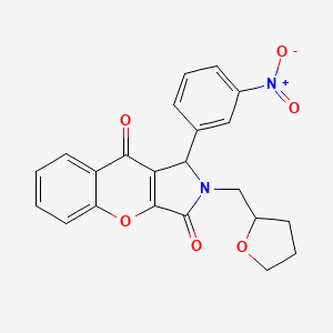 1-(3-Nitrophenyl)-2-(tetrahydrofuran-2-ylmethyl)-1,2-dihydrochromeno[2,3-c]pyrrole-3,9-dione