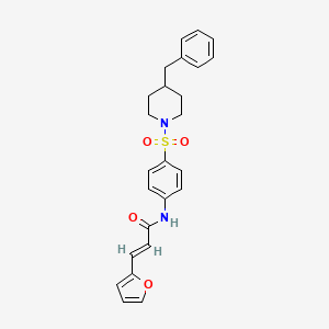 (2E)-N-{4-[(4-benzylpiperidin-1-yl)sulfonyl]phenyl}-3-(furan-2-yl)prop-2-enamide