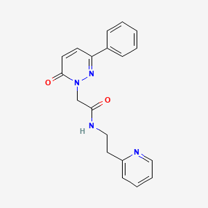 molecular formula C19H18N4O2 B11128330 2-[6-oxo-3-phenyl-1(6H)-pyridazinyl]-N-[2-(2-pyridyl)ethyl]acetamide 