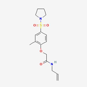 2-[2-Methyl-4-(pyrrolidine-1-sulfonyl)phenoxy]-N-(prop-2-EN-1-YL)acetamide