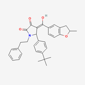 5-(4-tert-butylphenyl)-3-hydroxy-4-[(2-methyl-2,3-dihydro-1-benzofuran-5-yl)carbonyl]-1-(2-phenylethyl)-1,5-dihydro-2H-pyrrol-2-one