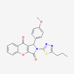 1-(4-Methoxyphenyl)-2-(5-propyl-1,3,4-thiadiazol-2-yl)-1,2-dihydrochromeno[2,3-c]pyrrole-3,9-dione