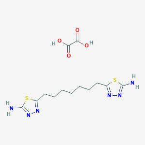 molecular formula C13H20N6O4S2 B111284 5-[7-(5-Amino-1,3,4-thiadiazol-2-YL)heptyl]-1,3,4-thiadiazol-2-ylamine oxalate CAS No. 1177312-67-2