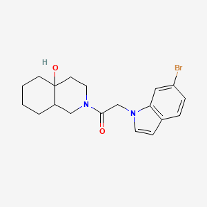 molecular formula C19H23BrN2O2 B11128402 2-(6-bromo-1H-indol-1-yl)-1-(4a-hydroxyoctahydroisoquinolin-2(1H)-yl)ethanone 