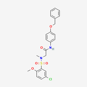 N-[4-(benzyloxy)phenyl]-N~2~-[(5-chloro-2-methoxyphenyl)sulfonyl]-N~2~-methylglycinamide