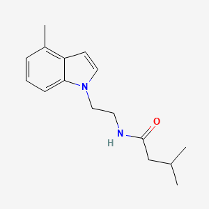 3-methyl-N-[2-(4-methyl-1H-indol-1-yl)ethyl]butanamide