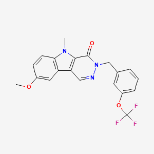 8-methoxy-5-methyl-3-[3-(trifluoromethoxy)benzyl]-3,5-dihydro-4H-pyridazino[4,5-b]indol-4-one