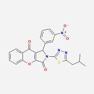 2-[5-(2-Methylpropyl)-1,3,4-thiadiazol-2-yl]-1-(3-nitrophenyl)-1,2-dihydrochromeno[2,3-c]pyrrole-3,9-dione