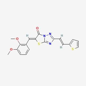 (5Z)-5-(2,3-dimethoxybenzylidene)-2-[(E)-2-(thiophen-2-yl)ethenyl][1,3]thiazolo[3,2-b][1,2,4]triazol-6(5H)-one