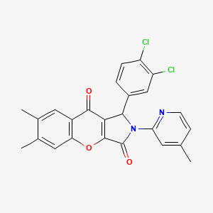 1-(3,4-Dichlorophenyl)-6,7-dimethyl-2-(4-methylpyridin-2-yl)-1,2-dihydrochromeno[2,3-c]pyrrole-3,9-dione