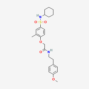 molecular formula C24H32N2O5S B11128577 2-[4-(cyclohexylsulfamoyl)-2-methylphenoxy]-N-[2-(4-methoxyphenyl)ethyl]acetamide 