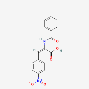 (2E)-2-{[(4-methylphenyl)carbonyl]amino}-3-(4-nitrophenyl)prop-2-enoic acid