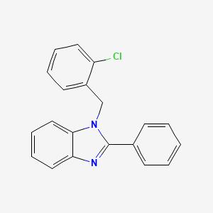 molecular formula C20H15ClN2 B11128600 1-(2-chlorobenzyl)-2-phenyl-1H-benzimidazole 