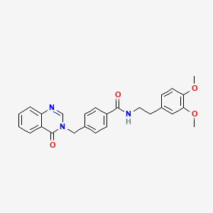 N-(3,4-dimethoxyphenethyl)-4-{[4-oxo-3(4H)-quinazolinyl]methyl}benzamide