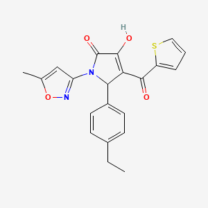 5-(4-ethylphenyl)-3-hydroxy-1-(5-methyl-1,2-oxazol-3-yl)-4-(thiophen-2-ylcarbonyl)-1,5-dihydro-2H-pyrrol-2-one