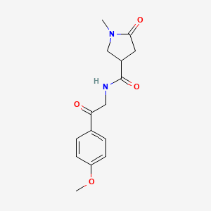 N-[2-(4-methoxyphenyl)-2-oxoethyl]-1-methyl-5-oxo-3-pyrrolidinecarboxamide