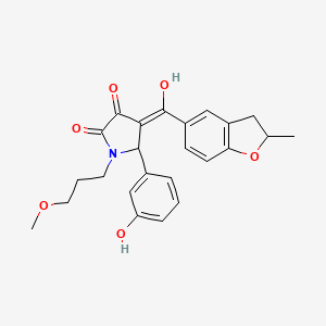 3-hydroxy-5-(3-hydroxyphenyl)-1-(3-methoxypropyl)-4-[(2-methyl-2,3-dihydro-1-benzofuran-5-yl)carbonyl]-1,5-dihydro-2H-pyrrol-2-one