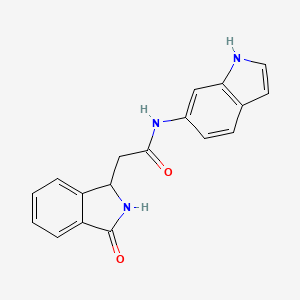 molecular formula C18H15N3O2 B11128705 N-(1H-indol-6-yl)-2-(3-oxo-2,3-dihydro-1H-isoindol-1-yl)acetamide 