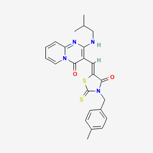 3-{(Z)-[3-(4-methylbenzyl)-4-oxo-2-thioxo-1,3-thiazolidin-5-ylidene]methyl}-2-[(2-methylpropyl)amino]-4H-pyrido[1,2-a]pyrimidin-4-one