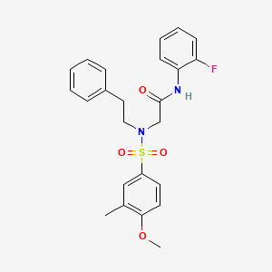 N-(2-fluorophenyl)-N~2~-[(4-methoxy-3-methylphenyl)sulfonyl]-N~2~-(2-phenylethyl)glycinamide