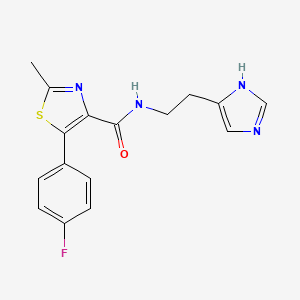 5-(4-fluorophenyl)-N-[2-(1H-imidazol-4-yl)ethyl]-2-methyl-1,3-thiazole-4-carboxamide