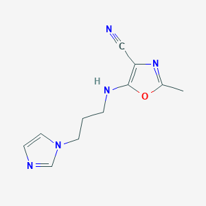 5-{[3-(1H-imidazol-1-yl)propyl]amino}-2-methyl-1,3-oxazole-4-carbonitrile