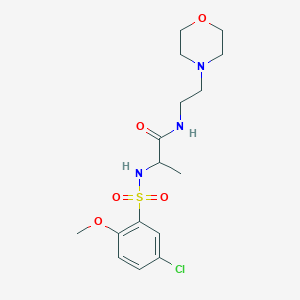 2-(5-Chloro-2-methoxy-benzenesulfonylamino)-N-(2-morpholin-4-yl-ethyl)-propionamide