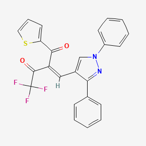 (2Z)-2-[(1,3-diphenyl-1H-pyrazol-4-yl)methylidene]-4,4,4-trifluoro-1-(thiophen-2-yl)butane-1,3-dione