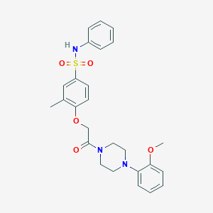 4-{2-[4-(2-methoxyphenyl)piperazin-1-yl]-2-oxoethoxy}-3-methyl-N-phenylbenzenesulfonamide