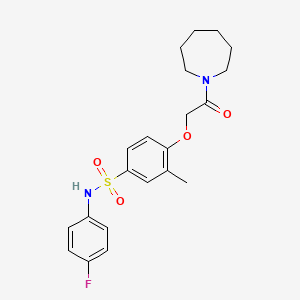 4-[2-(azepan-1-yl)-2-oxoethoxy]-N-(4-fluorophenyl)-3-methylbenzenesulfonamide