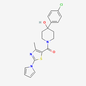 [4-(4-chlorophenyl)-4-hydroxypiperidino][4-methyl-2-(1H-pyrrol-1-yl)-1,3-thiazol-5-yl]methanone