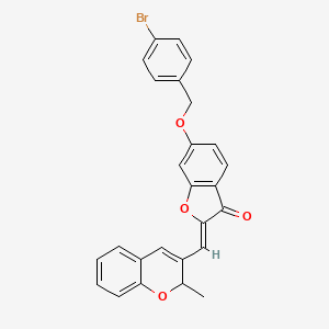 6-[(4-bromobenzyl)oxy]-2-[(Z)-1-(2-methyl-2H-chromen-3-yl)methylidene]-1-benzofuran-3-one