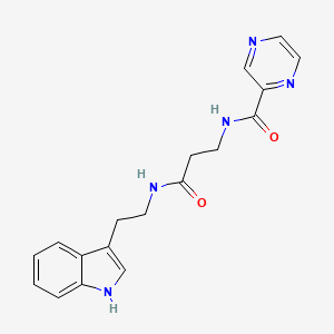 N-(3-{[2-(1H-indol-3-yl)ethyl]amino}-3-oxopropyl)-2-pyrazinecarboxamide