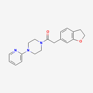 2-(2,3-Dihydro-1-benzofuran-6-yl)-1-[4-(2-pyridyl)piperazino]-1-ethanone