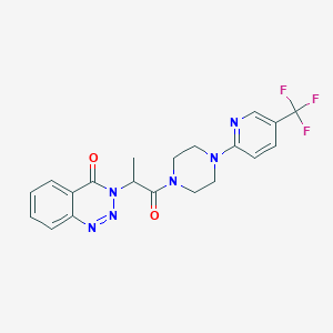 3-(1-oxo-1-{4-[5-(trifluoromethyl)pyridin-2-yl]piperazin-1-yl}propan-2-yl)-1,2,3-benzotriazin-4(3H)-one