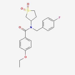 molecular formula C20H22FNO4S B11128860 N-(1,1-dioxidotetrahydrothiophen-3-yl)-4-ethoxy-N-(4-fluorobenzyl)benzamide 