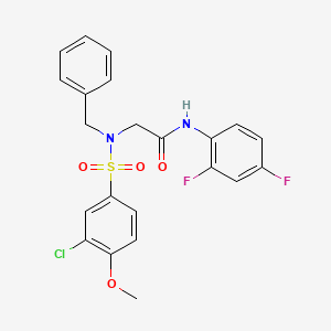 N~2~-benzyl-N~2~-[(3-chloro-4-methoxyphenyl)sulfonyl]-N-(2,4-difluorophenyl)glycinamide