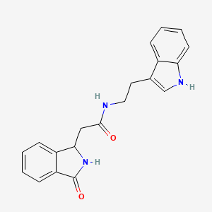 molecular formula C20H19N3O2 B11128863 N-[2-(1H-indol-3-yl)ethyl]-2-(3-oxo-2,3-dihydro-1H-isoindol-1-yl)acetamide 