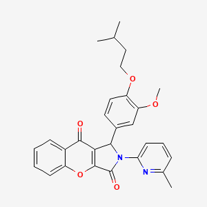 1-[3-Methoxy-4-(3-methylbutoxy)phenyl]-2-(6-methylpyridin-2-yl)-1,2-dihydrochromeno[2,3-c]pyrrole-3,9-dione