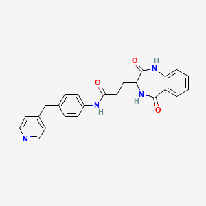 3-(2,5-dioxo-2,3,4,5-tetrahydro-1H-1,4-benzodiazepin-3-yl)-N-[4-(pyridin-4-ylmethyl)phenyl]propanamide