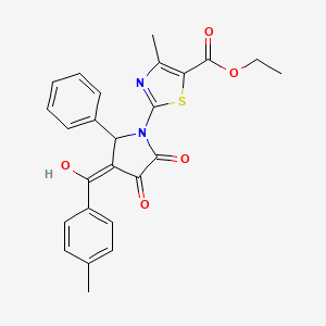 ethyl 2-{3-hydroxy-4-[(4-methylphenyl)carbonyl]-2-oxo-5-phenyl-2,5-dihydro-1H-pyrrol-1-yl}-4-methyl-1,3-thiazole-5-carboxylate