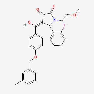 5-(2-fluorophenyl)-3-hydroxy-1-(2-methoxyethyl)-4-({4-[(3-methylbenzyl)oxy]phenyl}carbonyl)-1,5-dihydro-2H-pyrrol-2-one